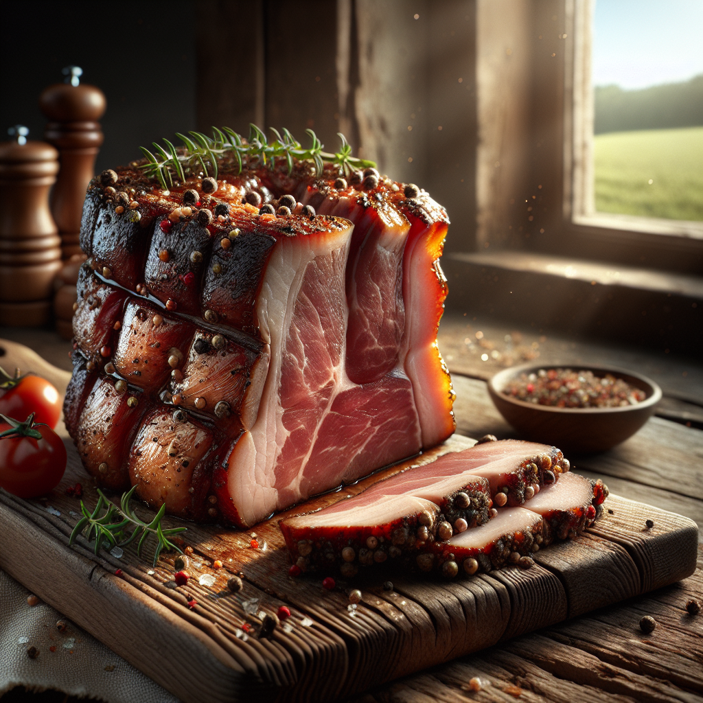 Schweinenackensteak. in Marinade